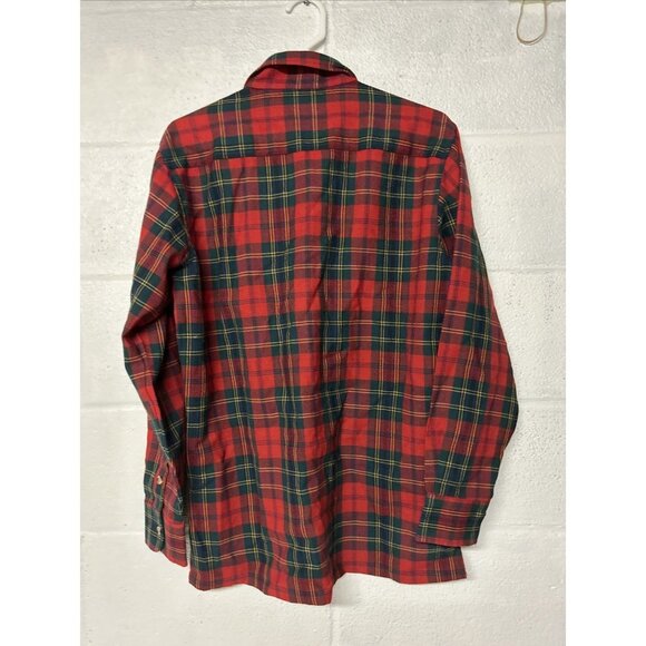 Vintage Adams Row Men’s M Wool Blend Red Plaid Button Shirt AdamsRow - Picture 2 of 5